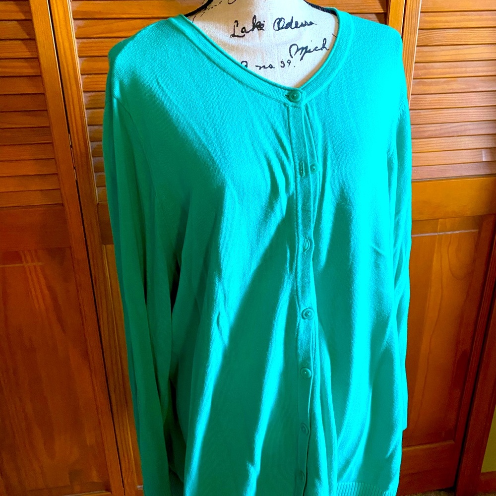 Brilliant green cardigan